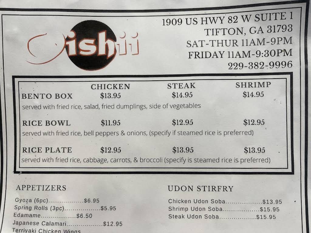 Oishii Japanese Grill & Sushi Menu 6